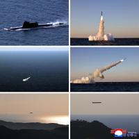 N. Korea fires strategic cruise missiles, possibly from nuclear attack submarine