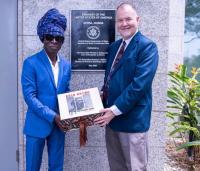 Kojo Antwi presents memoir to US Embassy in Accra