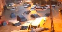 Istanbul horror as floods put city 'underwater' with cars flipped and huge landslides
