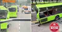 3 taken to hospital after Tower Transit bus rear-ends SBS Transit bus in Yishun chain collision