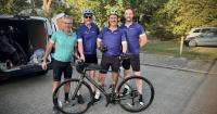 Team cycles 575 miles across Europe to raise funds for children's cancer charity