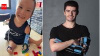 He was born with an underdeveloped arm and faced hurtful comments as a child; at 18, he built a working LEGO prosthetic, helping an 8-year-old boy with similar limb differences