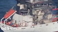Seven crew missing after drone attack leaves tanker ablaze off Romania's coast