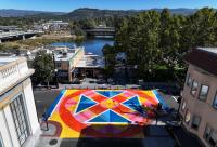 Busy downtown Napa intersection awash in color with new art installation