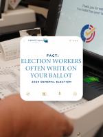 Fact: In NC, Election Workers Often Do Have to Write on Your Ballot