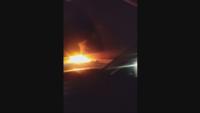 Massachusetts State Police responded to a car fire on Route 24 in Raynham
