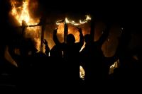 Protests in the Albanian capital escalated into riots. Arson and clashes with police are taking place