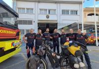 Norwegian firefighter visits Benalmádena colleagues on epic cycling journey to South Africa