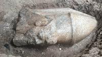 2 giant Ramesses II statues, one wearing a double crown, discovered by man in Egypt