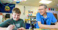 Teacher of the Year Mark Winchester creates an energetic classroom environment at Malletts Bay School