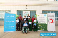 On International Day for Disaster Risk Reduction Young people across Turkmenistan put disaster preparedness into practice