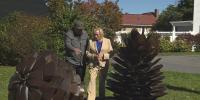 Maine artist’s pinecone sculpture debuts at governor’s residence