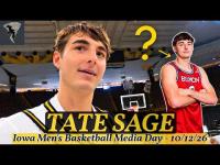 TATE TWINS AT IOWA? | WHICH HAWKEYE HAS MADE BIGGEST OFFSEASON JUMP? | Iowa Basketball F Tate Sage