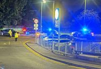 Biker taken to hospital after A20 crash