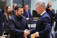 Zelensky, Hungary's Magyar hold first 'one-on-one' talks at EU summit
