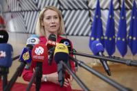 EU's top diplomat says Europe is trying to convince US to pressure Russia