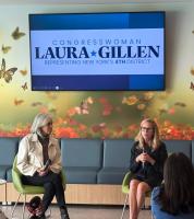 U.S. Rep. Laura Gillen, House Minority Whip Katherine Clark want healthcare to be more affordable