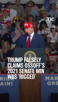 Trump falsely claims Ossoff's 2021 Senate win was 'rigged' at Dalton rally