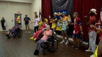 Savannah Bananas players visit Riverview Health & Rehabilitation Center