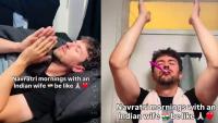 Indian Wife’s Navratri Bhajans Wake Up Romanian Husband Every Morning, His Reactions Go Viral | WATCH Video