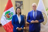 Peru: President Fujimori meets with Andean Community Secretary-General