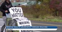Florida man walking across the country to spread mental health awareness, reaches Maine