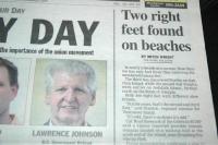 Headline history: Detached feet found on beaches near Nanaimo made global news