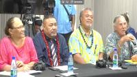 Governor Pulaalii Nikolao Pula's press conference photo & caption
