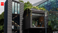 Australian designer Joost Bakker built a three-storey urban farm home at Melbourne's Federation Square that produced its own food and power