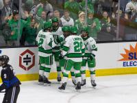 Dominant North Dakota blanks Bentley, scores five to take series opener