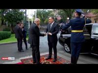 Kyrgyzstan president, who is in Armenia on official visit, is welcomed at presidential official residence