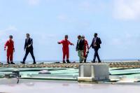 Hassan Sheikh Mohamud Boards the Cagri Bey a Day After the Commission Dates His Election