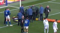 Emi Martinez taken to hospital after sickening collision in Chelsea clash with Everton