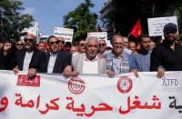Thousands rally for biggest protest in years against Tunisia’s Saied