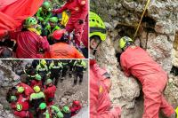 Italian man rescued alive from a cave after being trapped for nearly 27 hours