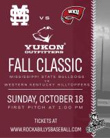 Fall Baseball Classic – Mississippi State faces Western Kentucky at Rockabillys Stadium, Sunday