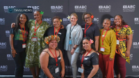Emma Komasi joins Pacific women at rugby media training in Sydney