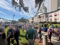 In Florida, a first-time voter and fears of election interference at No Kings day of action