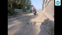 Activist flags pothole-riddled road stretch in Ludhiana, seeks repair