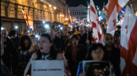 Participants of the march in Tbilisi protested against torture and the authorities' policies.