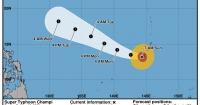 Champi strengthens into super typhoon southwest of Guam; Rota stays under Condition I
