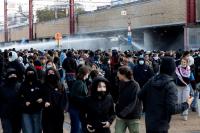 Belgium police fire tear gas at protesters