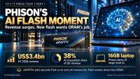 70th IT Press Tour, Part 1 of 2: Phison nearly quadrupled its quarterly revenue on AI, and now it wants flash to do DRAM's job