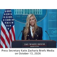 Press Secretary Katie Zacharia Briefs Media on October 13, 2026