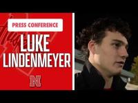 Nebraska tight end Luke Lindenmeyer speaks to the media after falling to Oregon | GBR