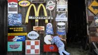 Hazel Dell barn covered in advertising a prized sign of past times