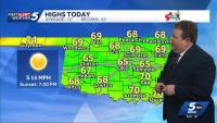 TIMELINE: Cool temperatures across Oklahoma before slight warmup
