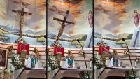 Priest killed as giant crucifix falls on him during livestreamed Mass in Ecuador