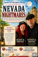 Carson City Historical Society presents: Nevada Nightmares — Dark Tales from the Silver State on Oct. 23