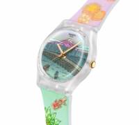 New Swatch art watches feature moon-bound taxi and Japanese fireworks, with different availability